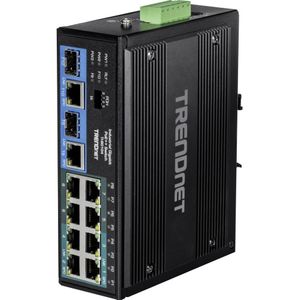 Trendnet - ti-bg104 - Netwerkschakelaar - Zwart - 10 Poorten - DIN-Rail