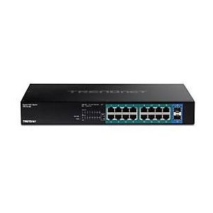 TRENDnet - TPE-TG182 - Gigabit PoE+ Switch - Zwart - 18 Poorten, SFP-ondersteuning