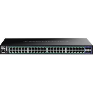 52-Port Gigabit Web Smart PoE+ Switch - 48 x Gigabit PoE+ Poorten - 4 x 10G SFP+ Poorten