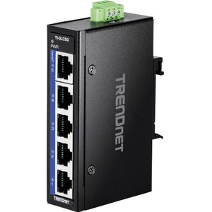 TRENDnet - TI-GLC50 - Mini-Schakelaar - Zwart - 5 x Gigabit-poorten, IP30-classificatie, 10 Gbps schakelcapaciteit