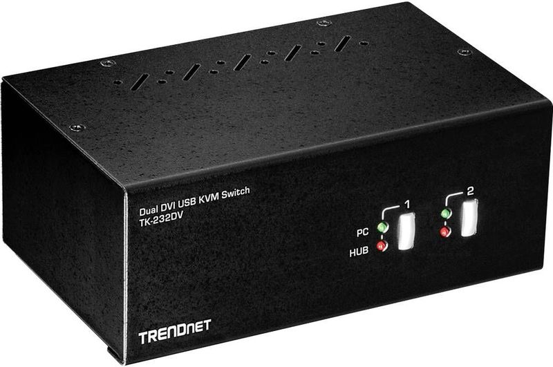 Trendnet - TK-232DV - KVM Switch - DVI - USB - Resolutie 2048 x 1536 PX