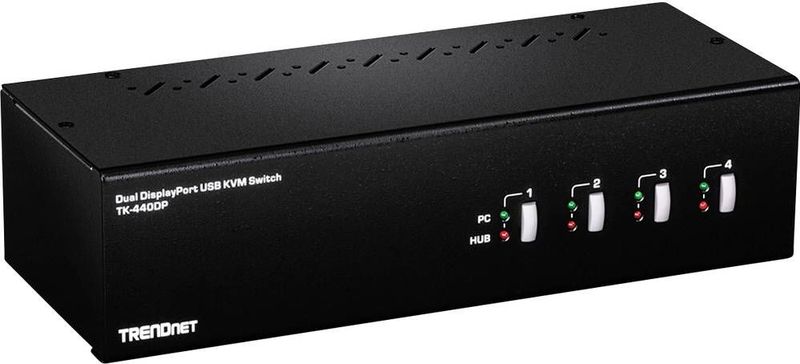 Trendnet TK-440DP KVM Switch - 4-Poorts - Dual Monitor - DisplayPort