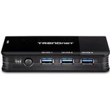 Trendnet - TK-U404 - KVM Schakelaar - Zwart - 4-poorts USB 3.1