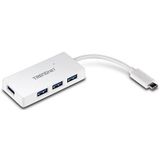 TRENDnet TUC-H4E 4-Port USB-C Mini Hub Version v2.0R - grijs TUC-H4E