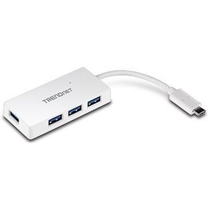 Trendnet - TUC-H4E - Docking Station - Grijs - 4-Port USB-C Mini Hub