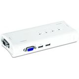 Trendnet - TK-407K - KVM Schakelaar - Blauw - 4-poorts USB