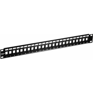 24-PORT BLANK 1U PATCH PANEL KEYSTONE SHIELDED