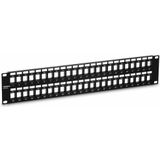 Trendnet - TC-KP48 - Patchpaneel - 48 Poorten - 2U - Voor Cat6 Keystone Jacks
