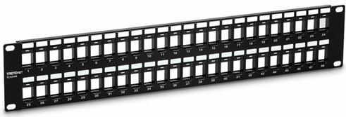 Trendnet - TC-KP48 - Patchpaneel - 48 Poorten - 2U - Voor Cat6 Keystone Jacks
