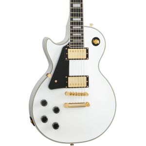 Epiphone Les Paul Custom Alpine White Lefthand - Elektrische gitaar voor linkshandigen
