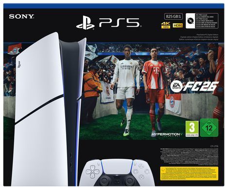 PlayStation 5 - Digital Edition - 825 GB - Slim Version - EA Sports FC 26 Bundle