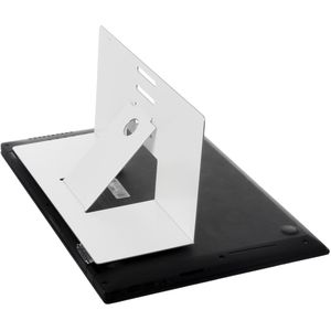 R-Go Riser Attachable Laptopstandaard, Ergonomische aanvulling op uw laptop, Compatibel voor laptop (10-22 inch), Opvouwbare en ultradun, Alunimium, Wit