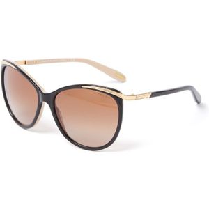 Ralph by Ralph Lauren Cat Eye Dames Donkerbruin Bruin Oranje Kleurverloop Zonnebril