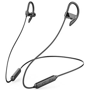 SAKU Draadloze Bluetooth Hoofdtelefoon, Bluetooth V5.0 Running Oortelefoon, HiFi Stereo IPX7 Waterdichte Sport Oordopjes met HD Mic, Pijnloze Fit voor Running Gym Workout Gift