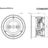 Bowers & Wilkins CCM663SR - Stereo Inbouw Speaker voor Plafond met Hifi Kwaliteit (per stuk)