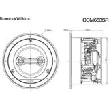 Bowers & Wilkins CCM663SR - Stereo Inbouw Speaker voor Plafond met Hifi Kwaliteit (per stuk)