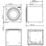 Bowers & Wilkins ASW608 - Actieve Subwoofer - Mat Zwart - Compact