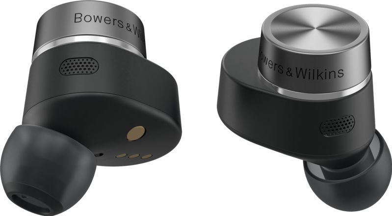 Bowers & Wilkins Pi7 S2 draadloze True Wireless Noice Cancelling hoofdtelefoon met Bluetooth, AptX, actieve ruisonderdrukking (ANC) en geïntegreerde microfoons, satijn zwart