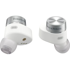 Bowers & Wilkins Pi7 S2 (modeljaar 2023) draadloze True Wireless Noice Cancelling hoofdtelefoon met Bluetooth, aptX, actieve ruisonderdrukking (ANC) en geïntegreerde microfoons, canvas wit
