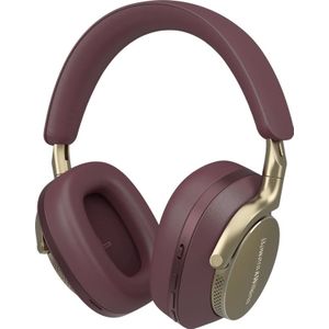 Bowers & Wilkins PX8 Draadloze on-ear hoofdtelefoon met Bluetooth 5.0 ruisonderdrukking en snel opladen, 30 uur afspelen met hoge resolutie en geïntegreerde microfoon - koningsbordeaux