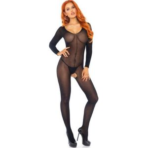 Leg Avenue - Catsuit - Zwart - Lange Mouwen
