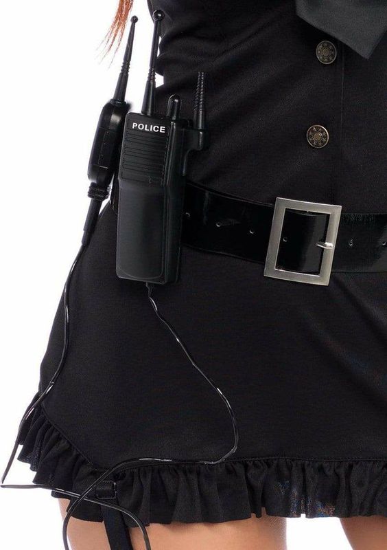 Carnaval Dirty Cop Kostuum - Zwart - Maat XS - Carnaval