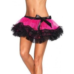 Leg Avenue Europe Three Tier Petticoat Hotpink/black - One Size
