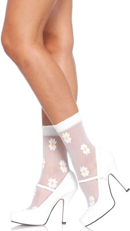 Sheer woven daisy anklets