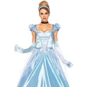 Leg Avenue Classic Cinderella Por kostuum set voor dames (1 stuk), Blauw