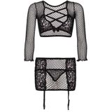 Zeer sexy lingerie crop top string & tuinrok