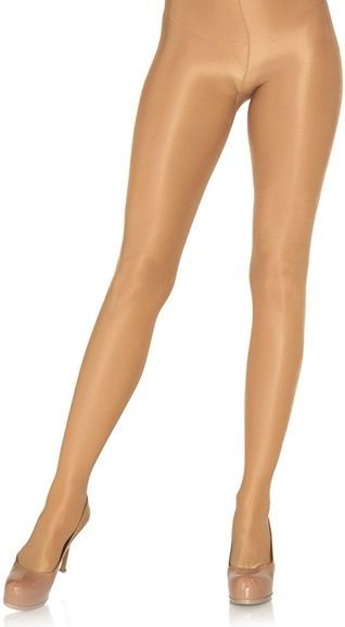 Leg Avenue - Glanzende Semi Transparante Panty - Tan - 30 Denier