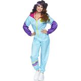 Leg Avenue - Jaren 80 Skipak - Multicolor - Dunne Stof - Inclusief Hoofdband