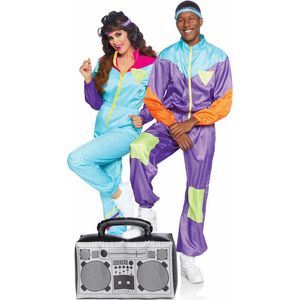 Leg Avenue - Jaren 80 Skipak - Multicolor - Dunne Stof - Inclusief Hoofdband