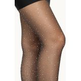 Sheer rhinestone pantyhose