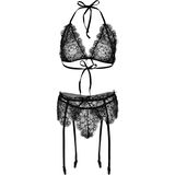 Bra, garter belt and string +