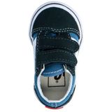 Sneakers met klittenband TD Old Skool V VANS. Leer materiaal. Maten 24. Blauw kleur