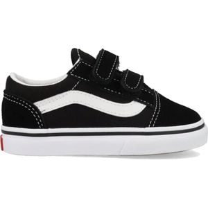 Sneakers met klittenband TD Old Skool V VANS. Leer materiaal. Maten 23 1/2. Zwart kleur