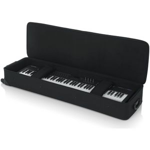 Gator Cases GKB-88-SLIM Lichtgewicht keyboardkoffer met Wielen voor Slim 88-toetsen keyboards en elektrische piano's (GK-88 SLIM), Slim 88-toetsen, zwart