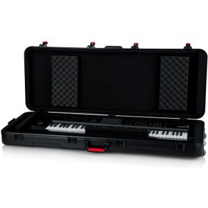 Gator Cases gevormde flightcase voor 76-toetsen keyboards met TSA-goedgekeurde sluitingen en verzonken wielen; (GTSA-KEY76)