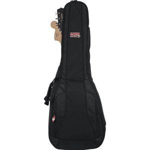 Gator Cases GB-4G-ACOUELECT 4G Series dubbele gitaargigbag met verstelbare rugzakriemen, zwart