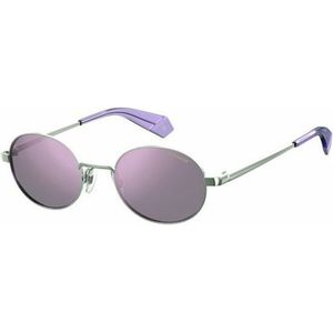 Polaroid ovale unisex lila zilveren lila gepolariseerde zonnebril | Sunglasses