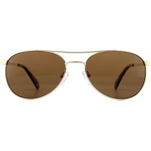 Polaroid Aviator Womens Gold Bronze gepolariseerde zonnebril | Sunglasses