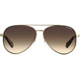 Polaroid Aviator Womens Gold Brown Gradiënt gepolariseerde zonnebril | Sunglasses