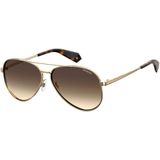 Polaroid Aviator Womens Gold Brown Gradiënt gepolariseerde zonnebril | Sunglasses