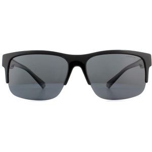 Polaroid suncovers rechthoek unisex zwart grijze gepolariseerde zonnebril | Sunglasses