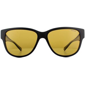 Polaroid suncovers vierkante unisex zwart gele gepolariseerde zonnebril | Sunglasses