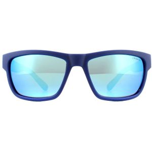 Polaroid Sport Wrap Heren blauwe blauwe spiegel gepolariseerde zonnebril | Sunglasses