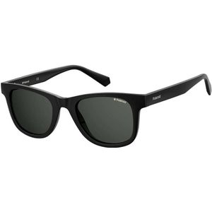Polaroid rechthoekheren Zwart grijze gepolariseerde zonnebril | Sunglasses