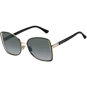 Jimmy Choo, Accessoires, Dames, Geel, ONE Size, Dames Bicolor Metalen Zonnebril met UV-bescherming