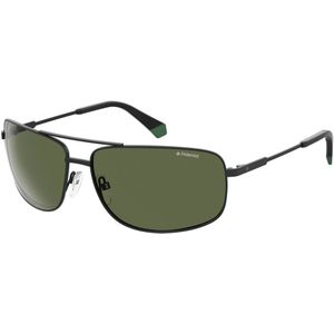 Polaroid rechthoek heren mat zwart groen gepolariseerde zonnebril | Sunglasses